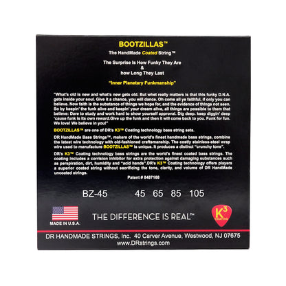 DR Strings BZ-45 Bootzilla Signature Extra Life Stainless Steel Bass Strings 45-105 Accessories / Strings / Bass Strings