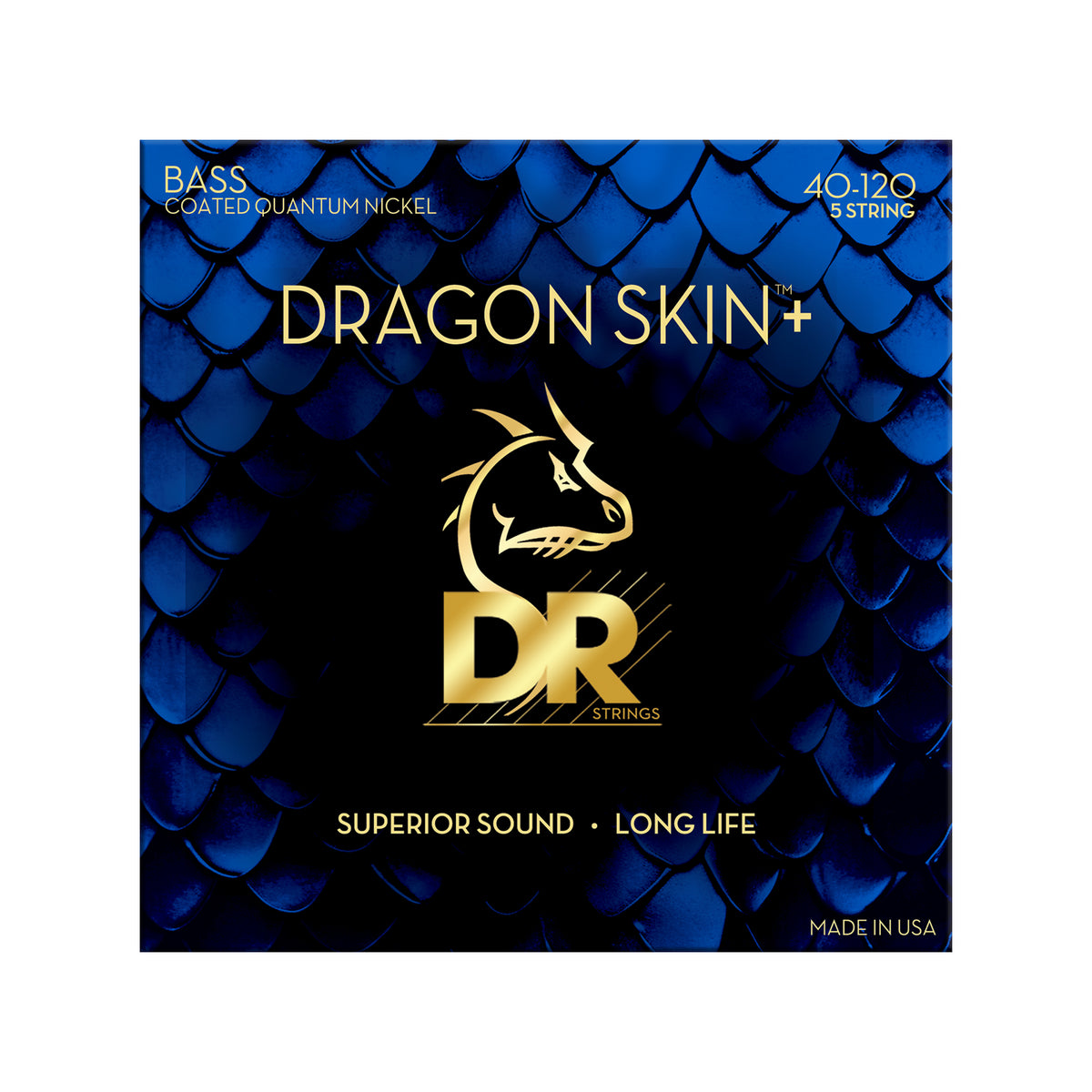 DR Strings DRAGON SKIN+ Quantum Nickel Bass Strings 5-String Light 40-120 Accessories / Strings / Bass Strings