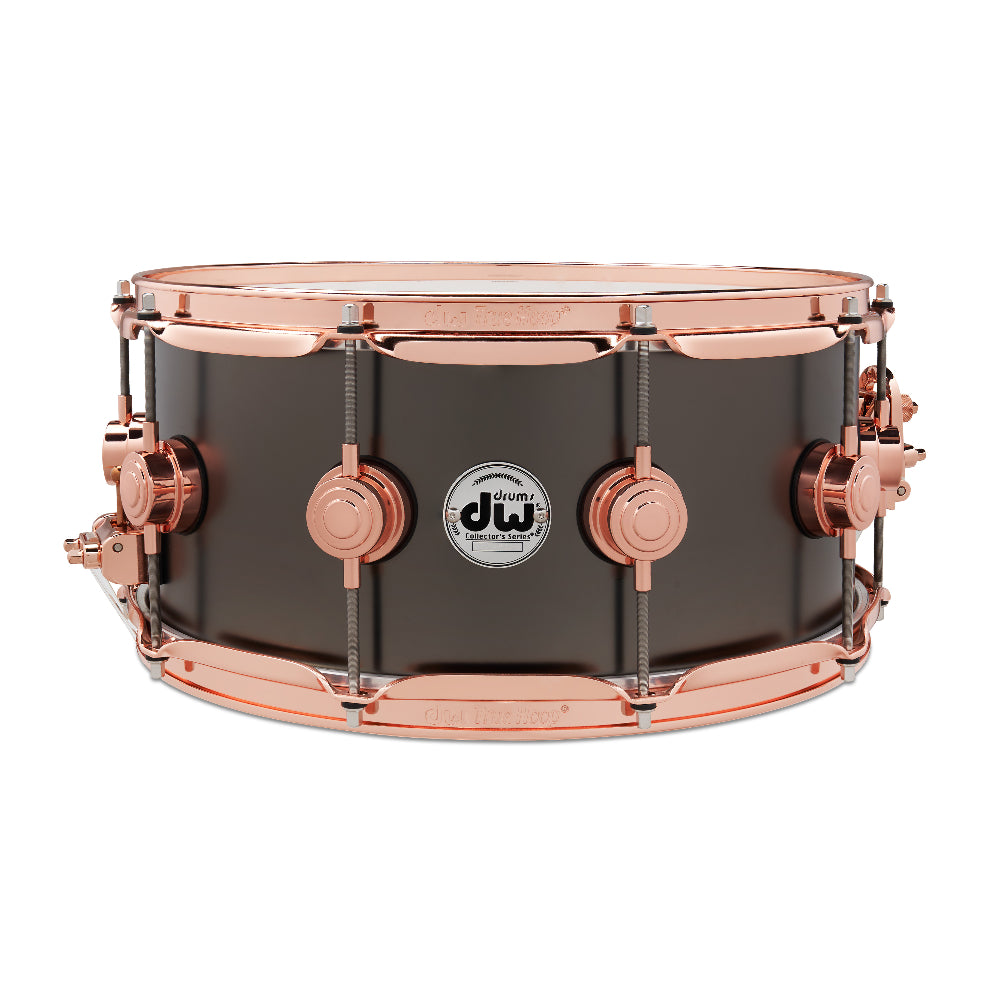 DW Collector's Series 6.5x14 Satin Black Brass Snare Drum w/ Copper Hardware Drums and Percussion / Acoustic Drums / Snare