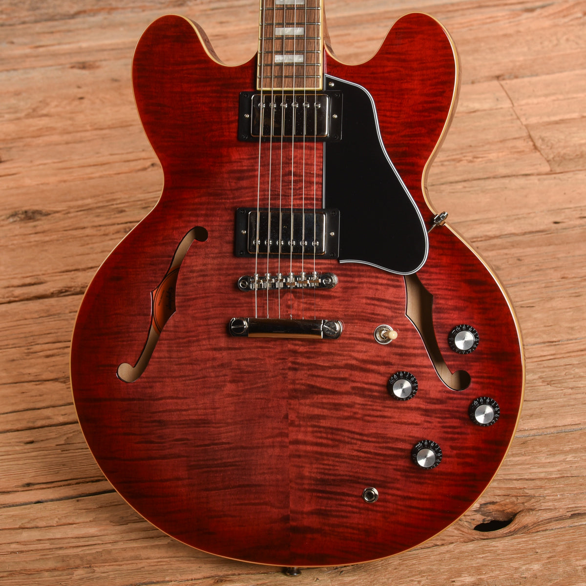 Epiphone ES-335 Figured Raspberry Burst Electric Guitars / Semi-Hollow