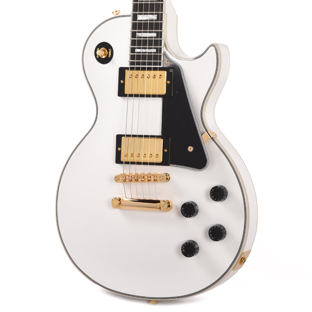 Epiphone Inspired by Gibson Custom Les Paul Custom Alpine White Electric Guitars / Solid Body