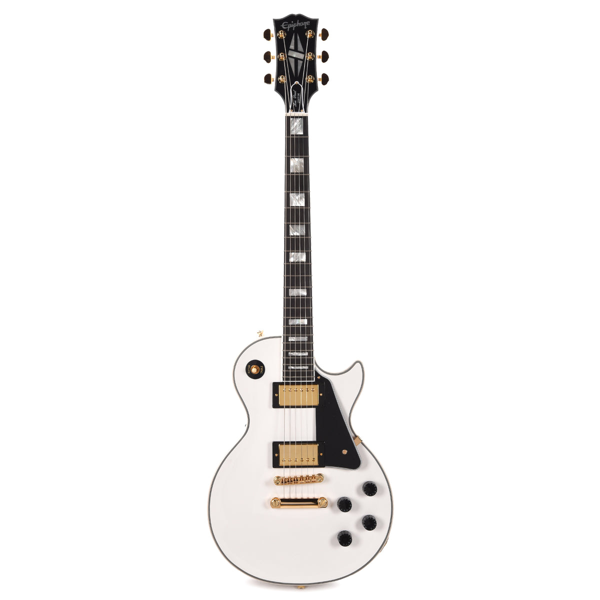 Epiphone Inspired by Gibson Custom Les Paul Custom Alpine White Electric Guitars / Solid Body