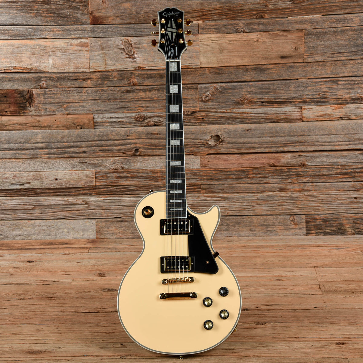 Epiphone Les Paul Custom Blackback Pro Cream 2023 Electric Guitars / Solid Body