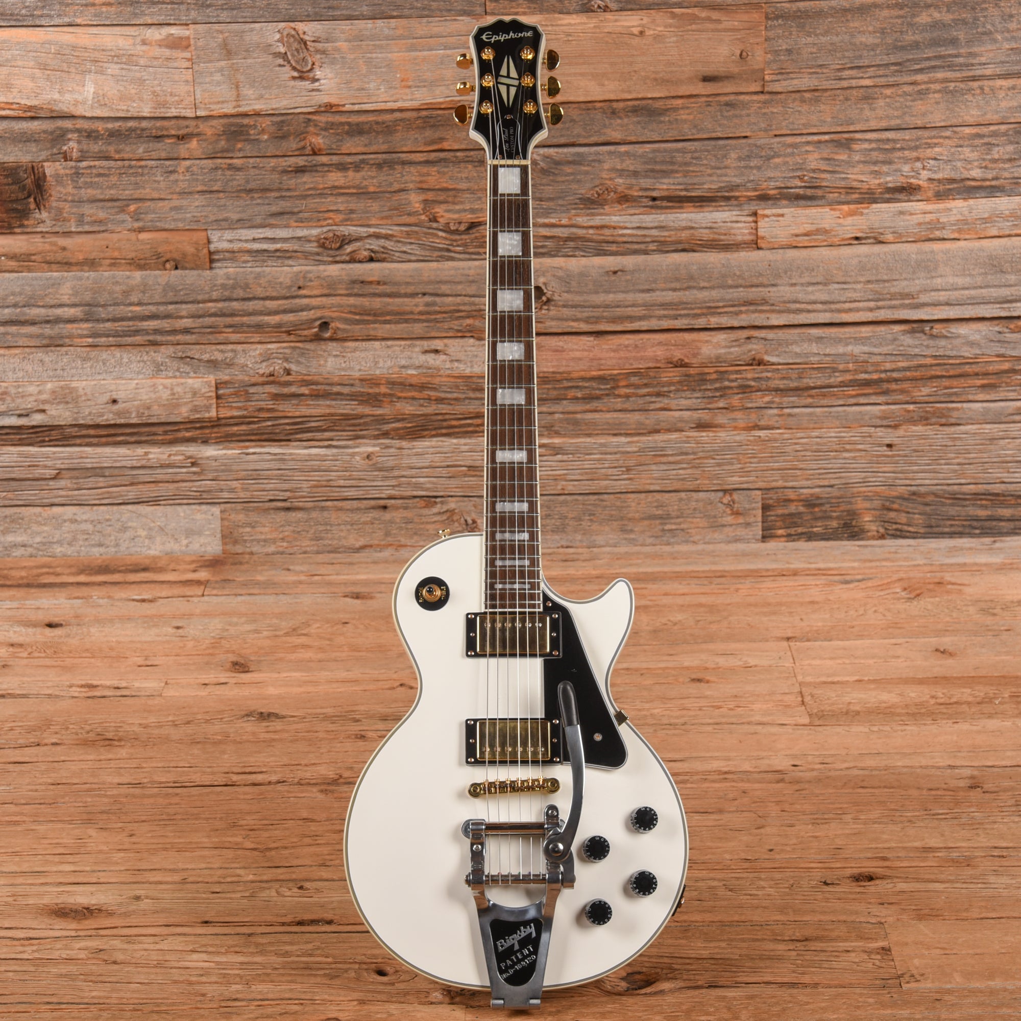 Epiphone Les Paul Custom Pro Alpine White 2017 Electric Guitars / Solid Body