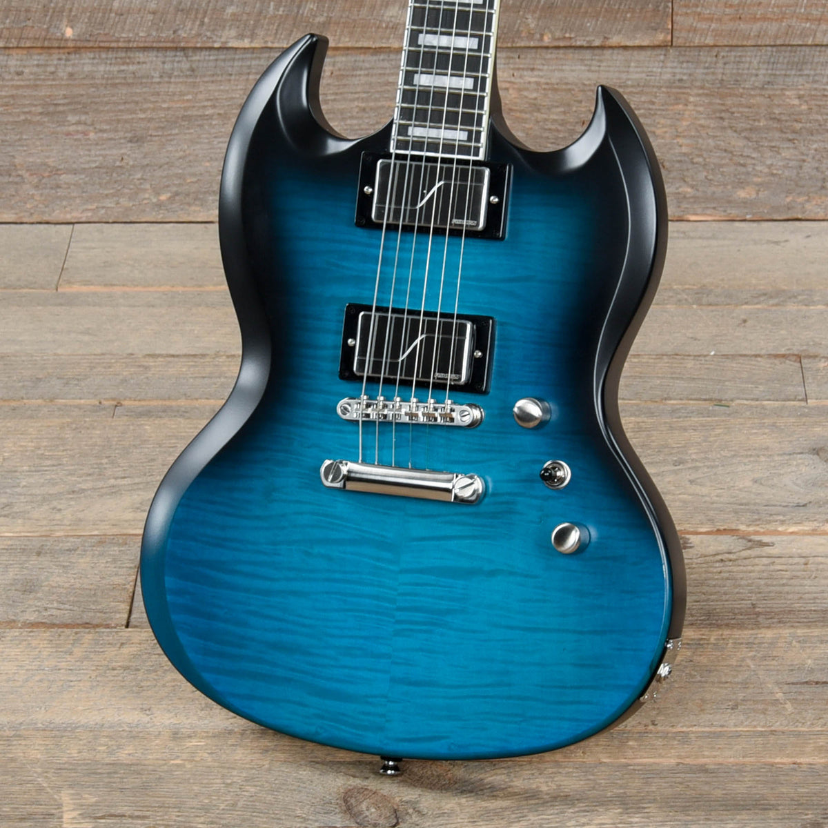 Epiphone SG Prophecy Blue Tiger Aged Gloss Electric Guitars / Solid Body