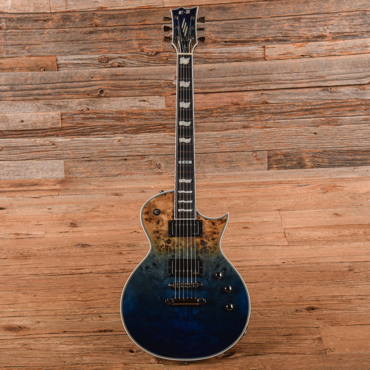 ESP E-II Eclipse Blue Natural Fade Electric Guitars / Solid Body