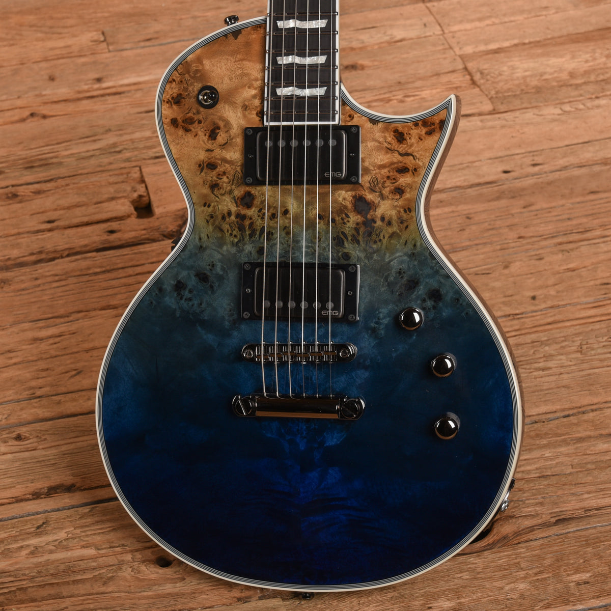 ESP E-II Eclipse Blue Natural Fade Electric Guitars / Solid Body