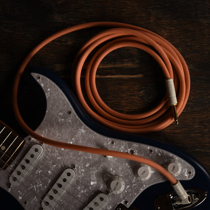 Fender Deluxe Instrument Cable Pacific Peach 18.6' Straight-Straight Accessories / Cables