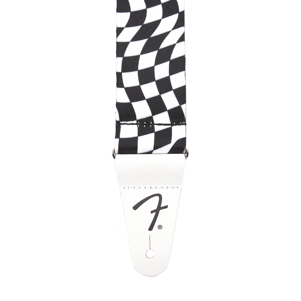 Fender Wavy Checkerboard Polyester Strap Black/White Accessories / Straps