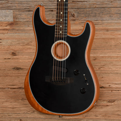 Fender American Acoustasonic Stratocaster Black 2022 Acoustic Guitars / Built-in Electronics