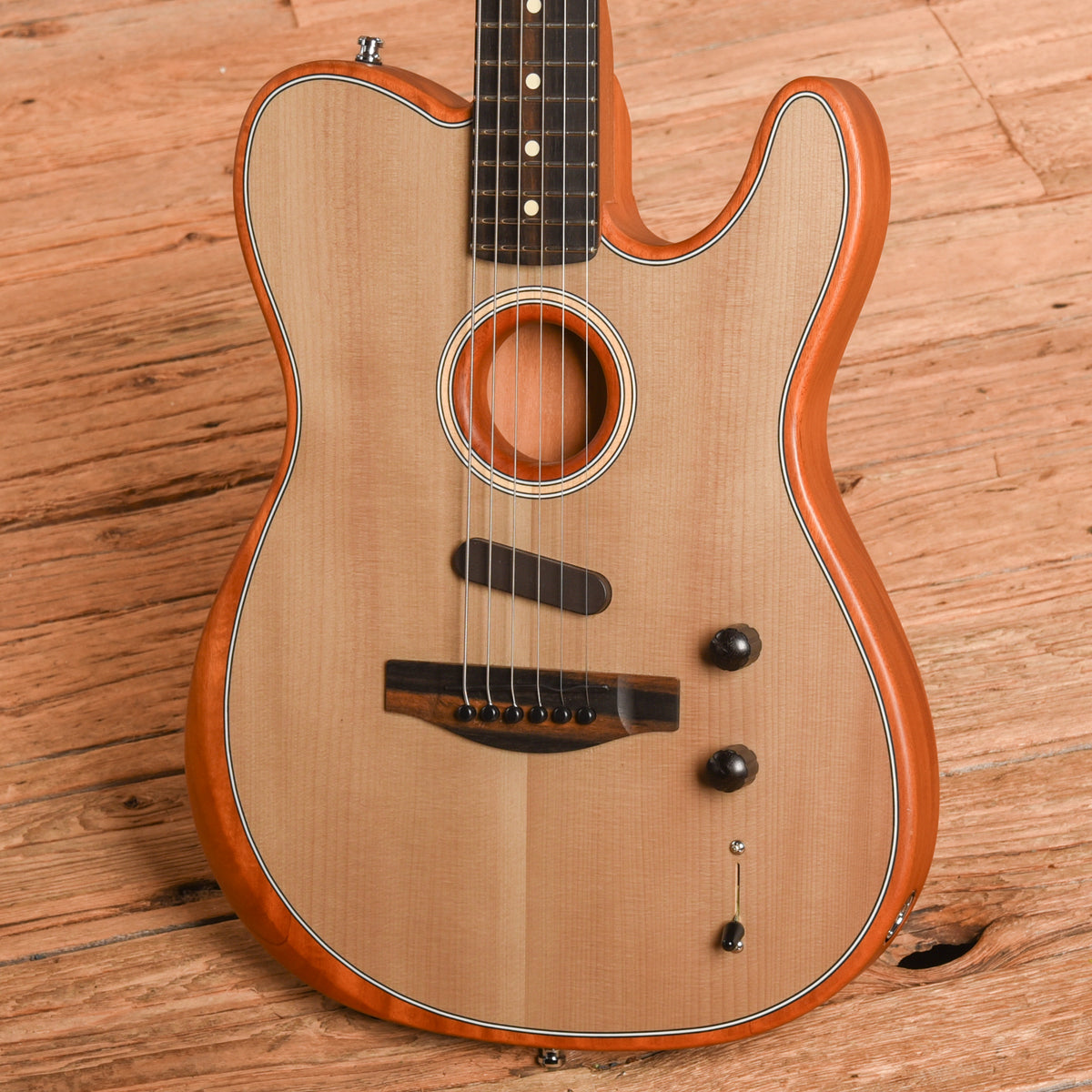 Fender American Acoustasonic Telecaster Sonic Grey 2019 Acoustic Guitars / Built-in Electronics