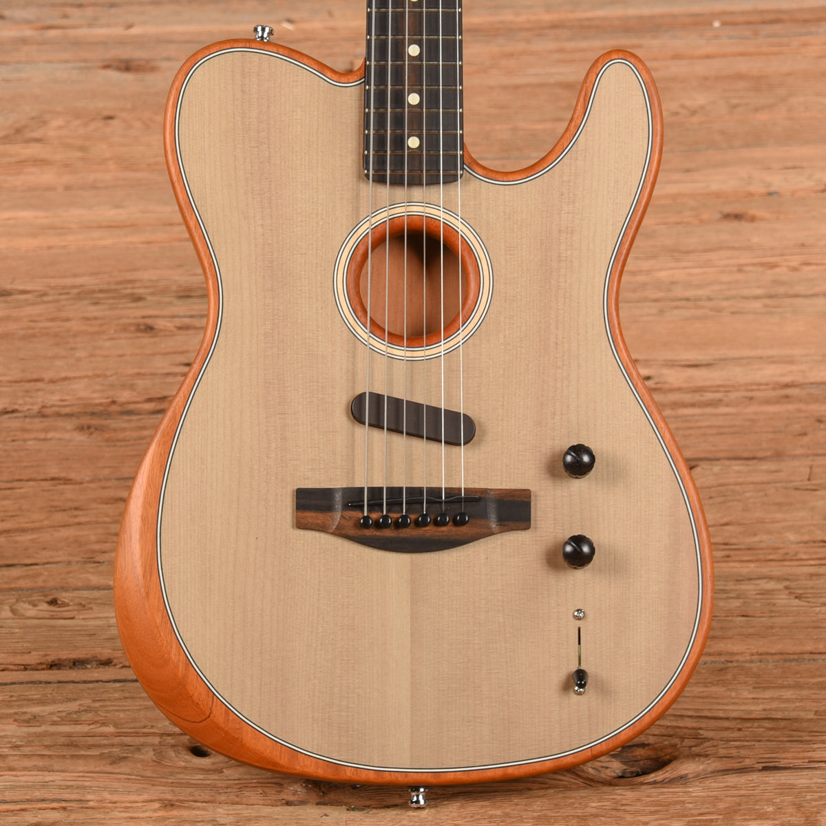 Fender American Acoustasonic Telecaster Sonic Grey 2019 Acoustic Guitars / Built-in Electronics