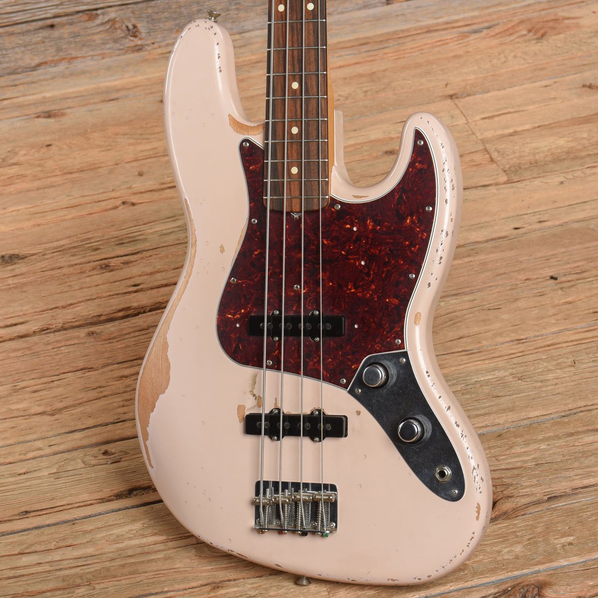 Fender Artist Series Flea Signature Road Worn Jazz Bass Shell Pink 2016 Bass Guitars / 4-String