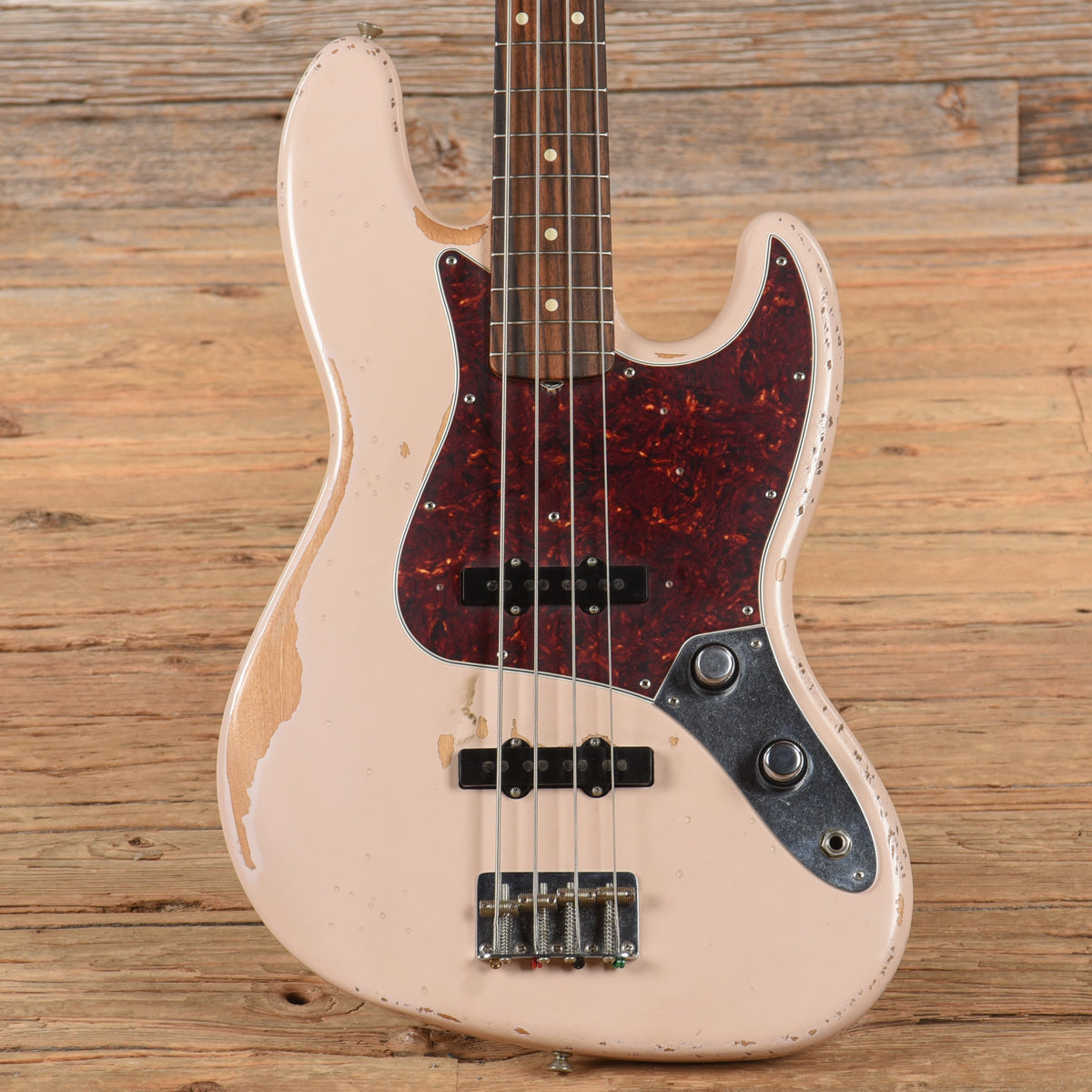 Fender Artist Series Flea Signature Road Worn Jazz Bass Shell Pink 2016 Bass Guitars / 4-String