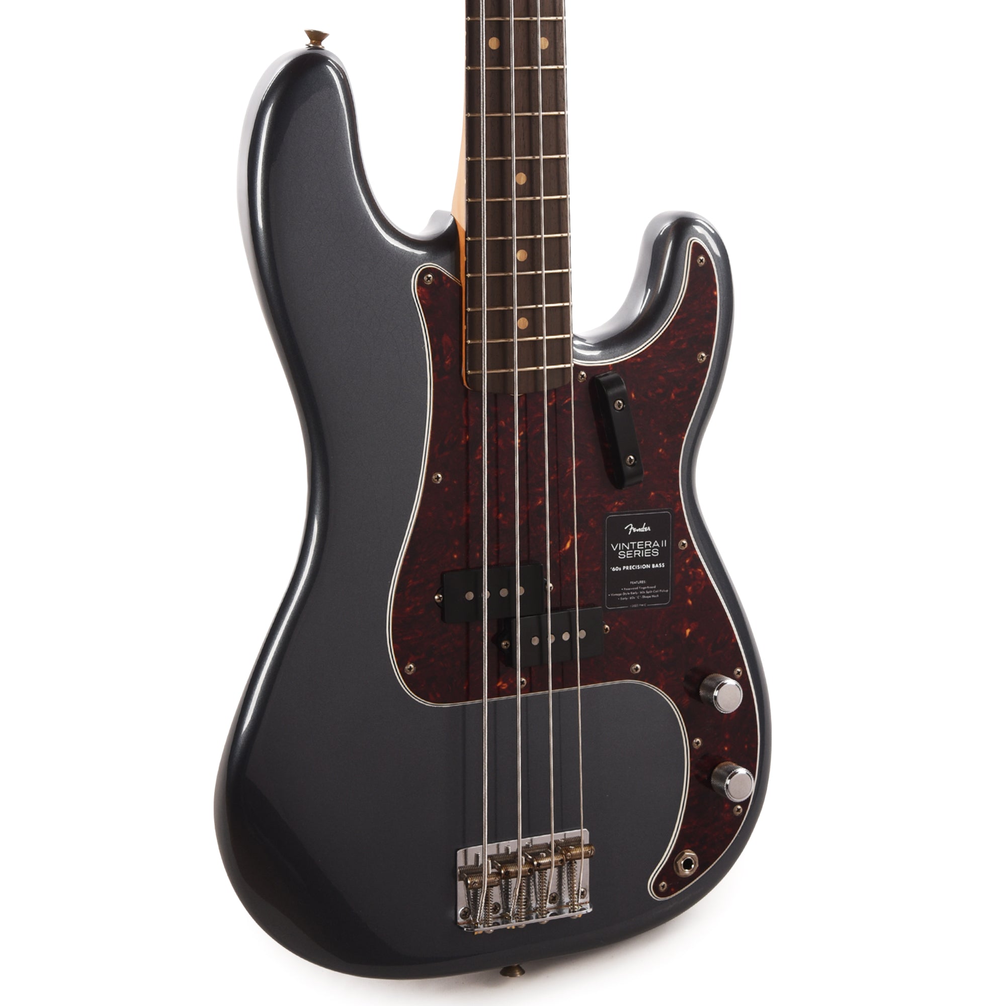 Fender Limited Edition Vintera II Road Worn '60s Precision Bass Charcoal Frost Metallic Bass Guitars / 4-String