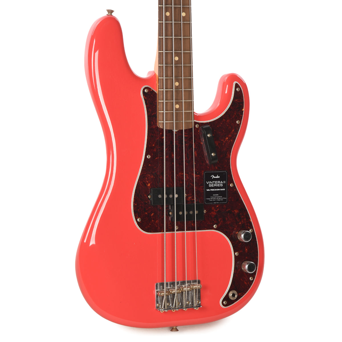 Fender Limited Edition Vintera II Road Worn '60s Precision Bass Fiesta Red Bass Guitars / 4-String
