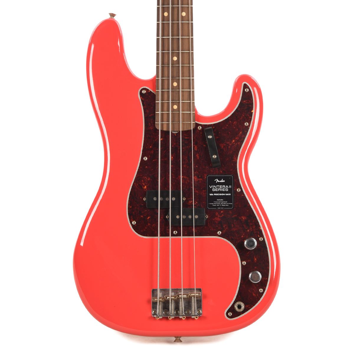 Fender Limited Edition Vintera II Road Worn '60s Precision Bass Fiesta Red Bass Guitars / 4-String