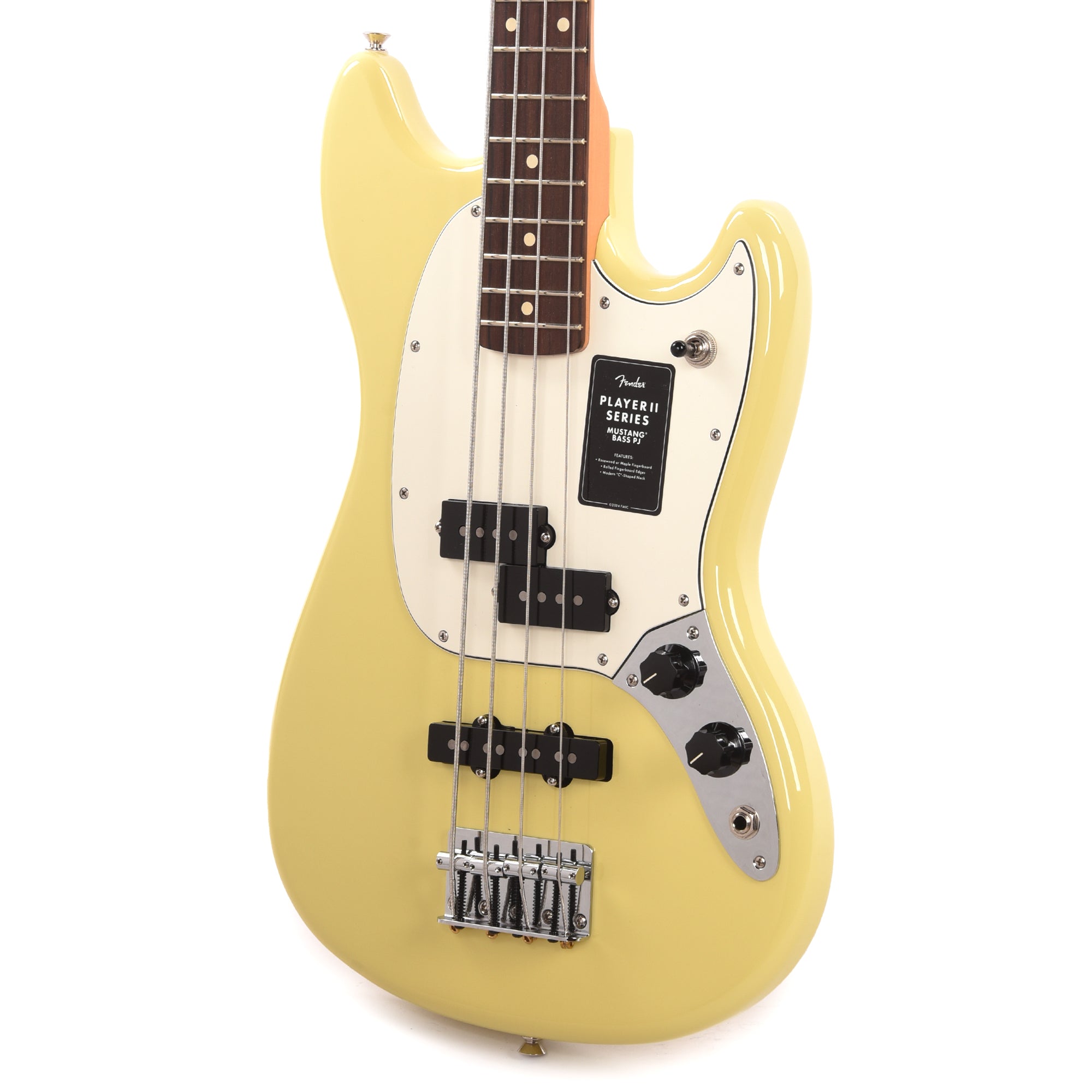 Fender Player II Mustang Bass PJ Hialeah Yellow Bass Guitars / 4-String