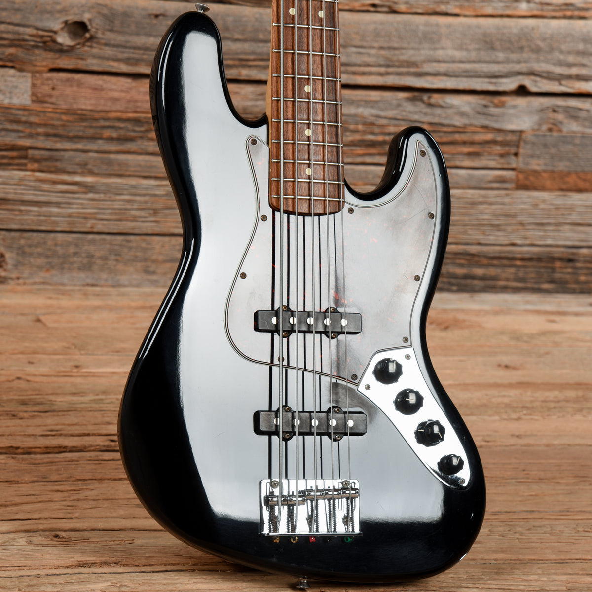 Fender Deluxe Active Jazz Bass V Black 1998 Bass Guitars / 5-String or More