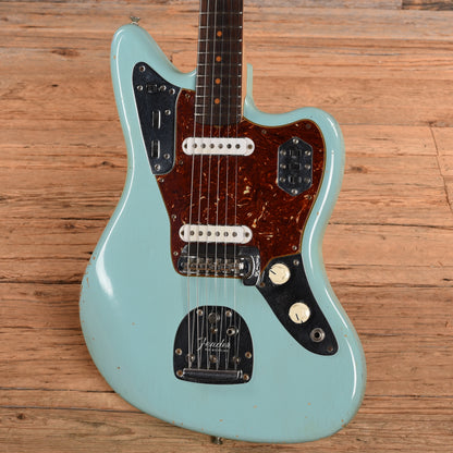 Fender Custom Shop '62 Jaguar Reissue Journeyman Relic Daphne Blue Electric Guitars