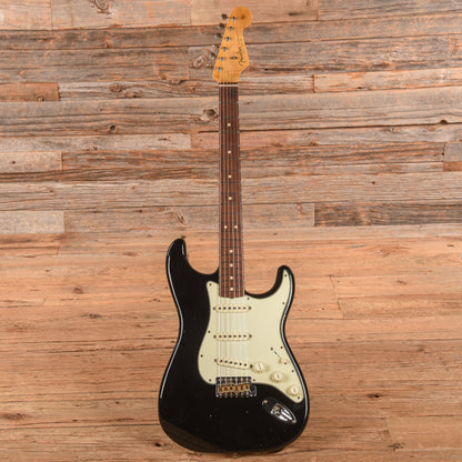 Fender Custom Shop '63 Stratocaster Reissue Journeyman Relic Black 2022 Electric Guitars