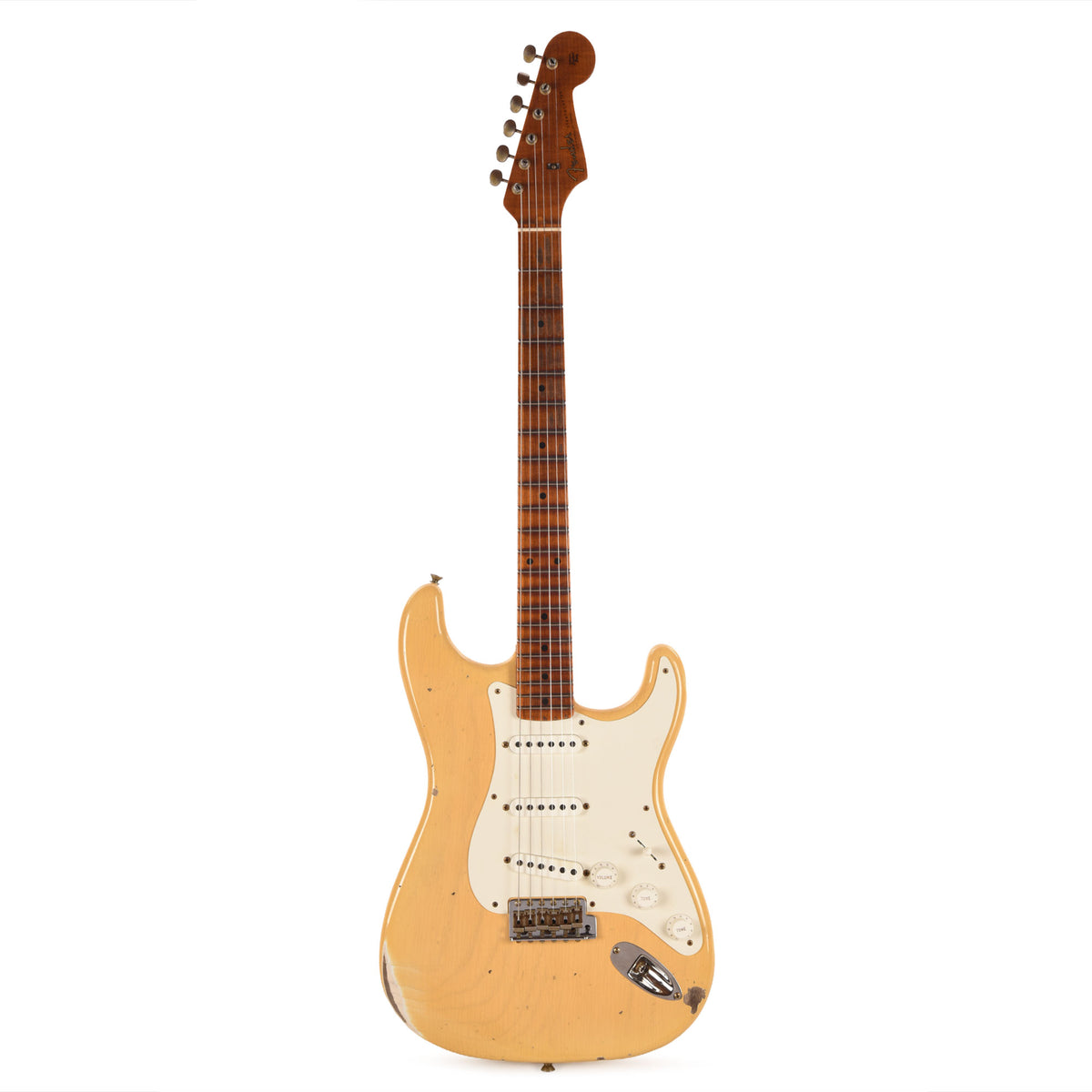 Fender Custom Shop Limited Edition '50s Dualmag II Compound Radius Stratocaster Relic Aged Nocaster Blonde Electric Guitars
