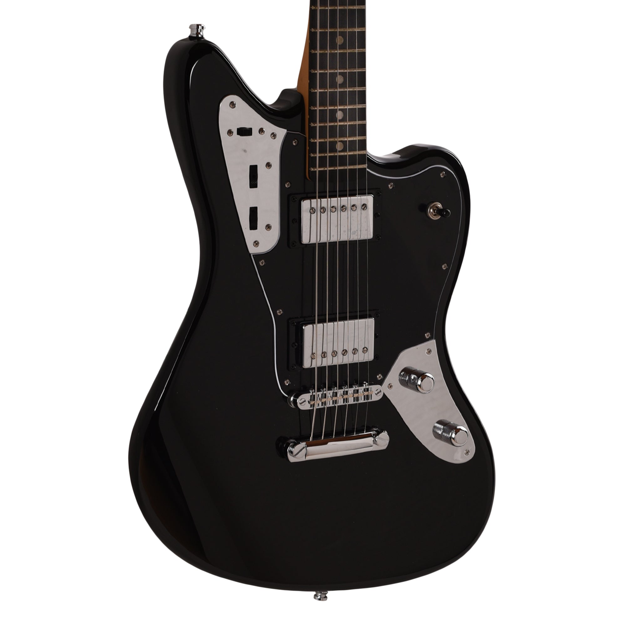 Fender Limited Edition Player Fusion Jaguar Baritone Black Electric Guitars