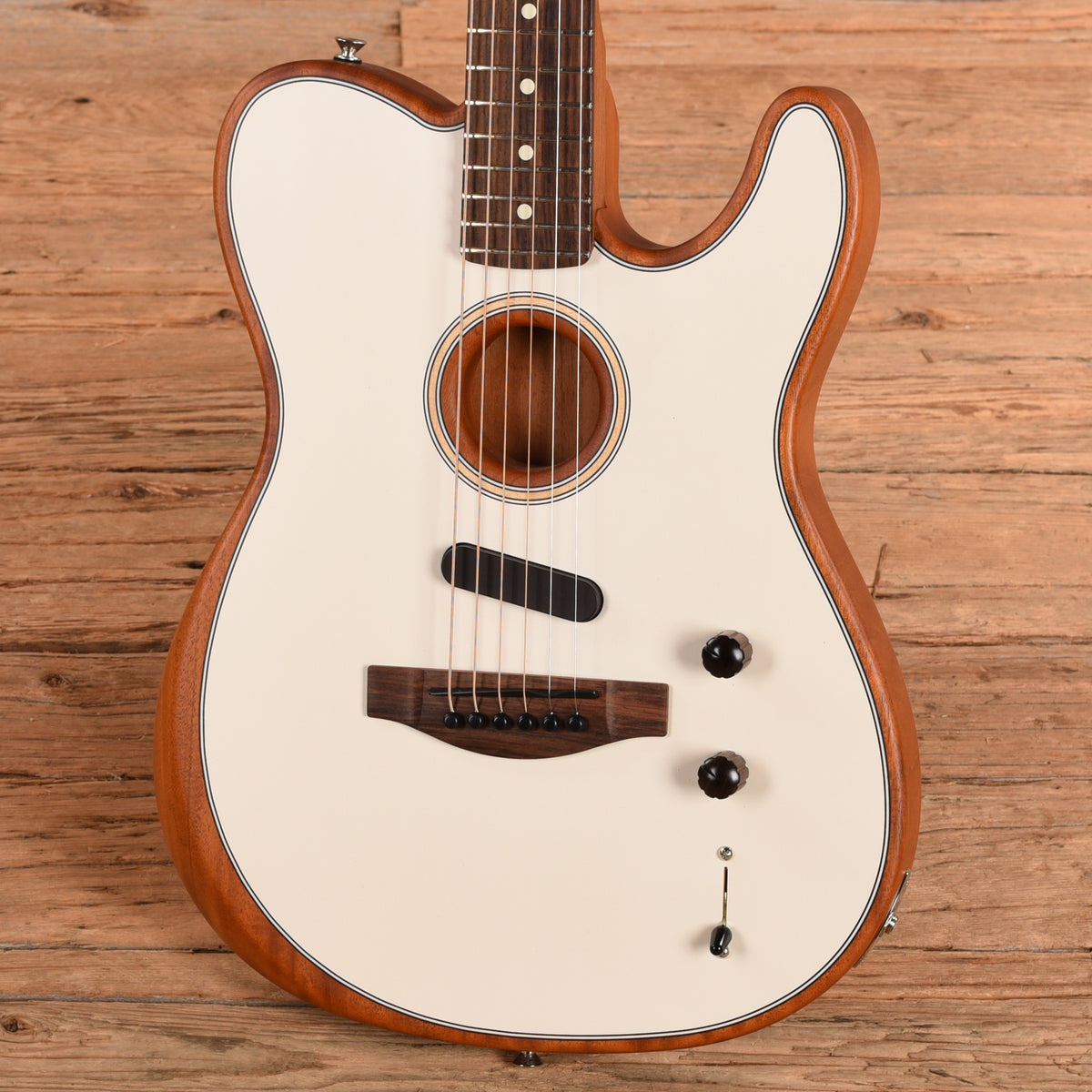 Fender Player Acoustasonic Telecaster White 2022 Electric Guitars