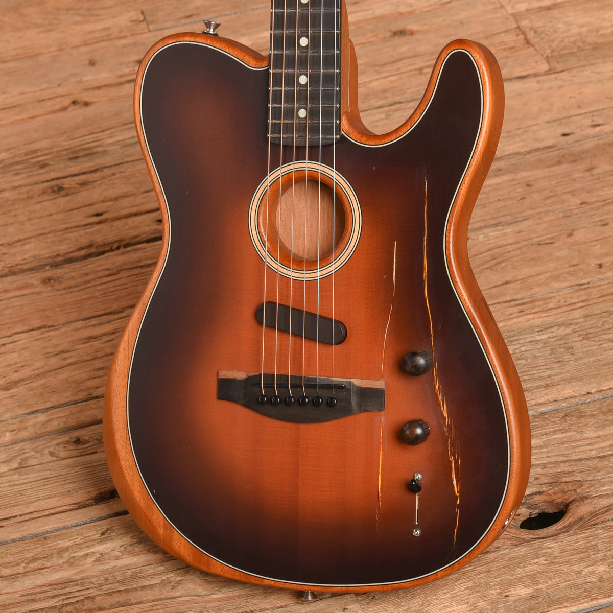 Fender American Acoustasonic Telecaster Sunburst 2020 Electric Guitars / Hollow Body