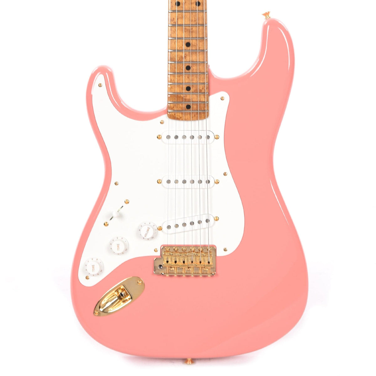 Fender Custom Shop 1955 Stratocaster "Chicago Special" LEFTY NOS Super Faded Tahitian Coral w/3A Roasted Birdseye Neck & Gold Hardware Electric Guitars / Left-Handed