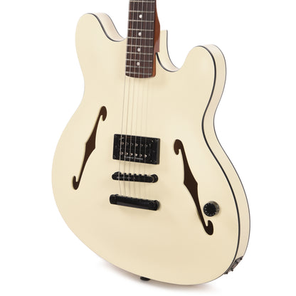 Fender Artist Tom DeLonge Starcaster Satin Olympic White Electric Guitars / Semi-Hollow