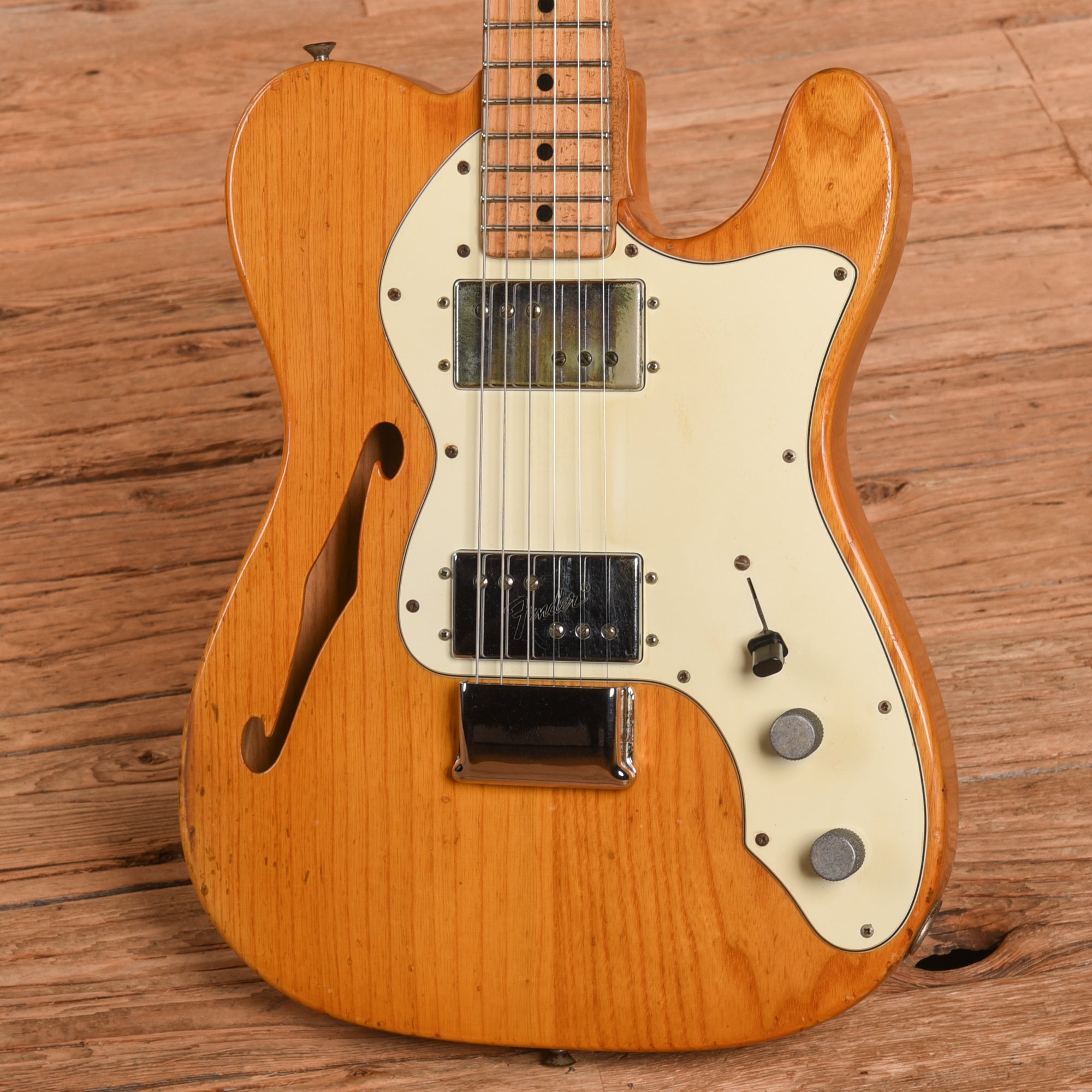 Fender Telecaster Thinline Natural 1973 Electric Guitars / Semi-Hollow