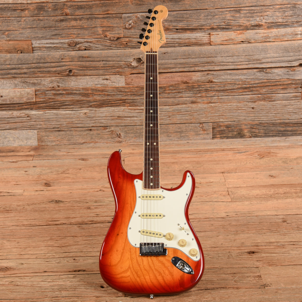 Fender American Channel Bound Stratocaster Neck with American Deluxe Body Aged Cherry Sunburst Electric Guitars / Solid Body