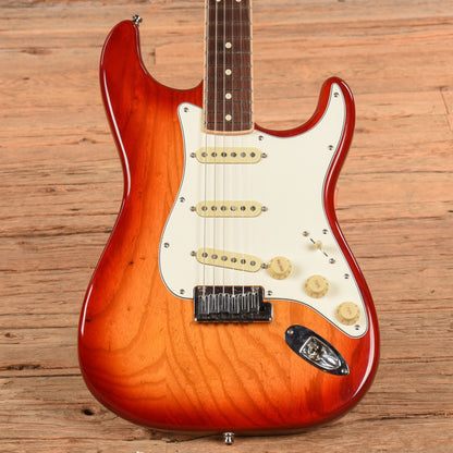Fender American Channel Bound Stratocaster Neck with American Deluxe Body Aged Cherry Sunburst Electric Guitars / Solid Body