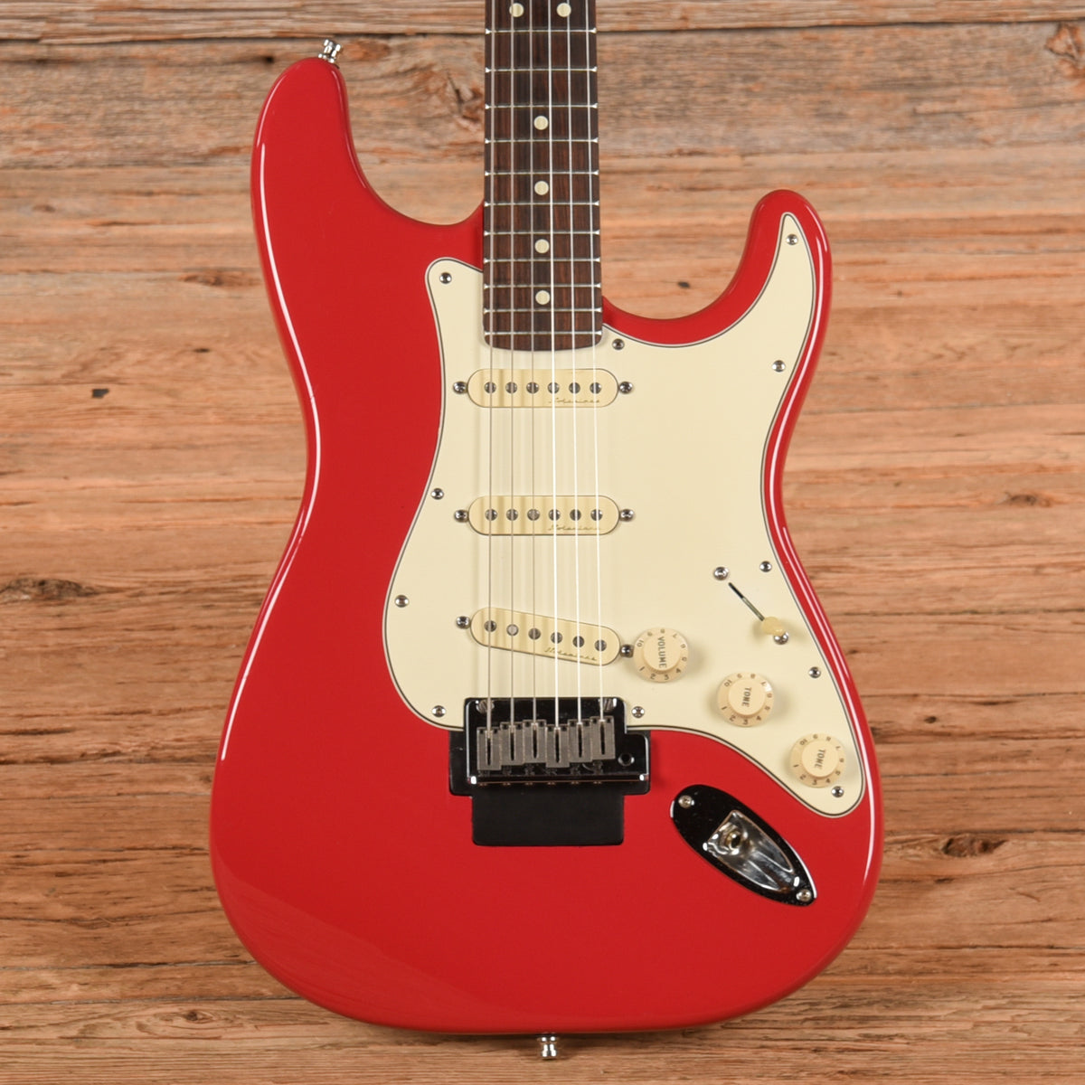 Fender American Standard Stratocaster Neck with Unknown Fender Body Fiesta Red Electric Guitars / Solid Body