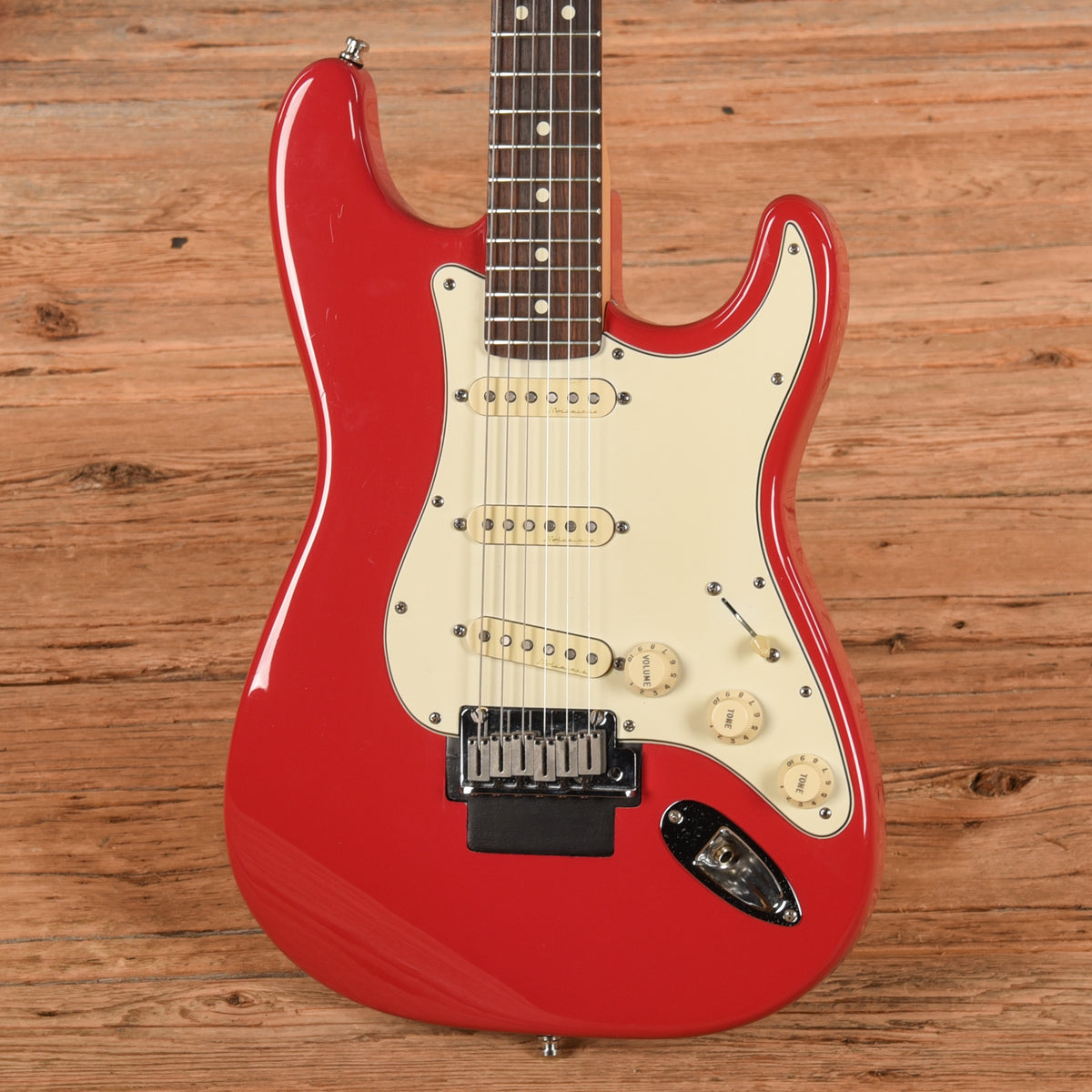 Fender American Standard Stratocaster Neck with Unknown Fender Body Fiesta Red Electric Guitars / Solid Body