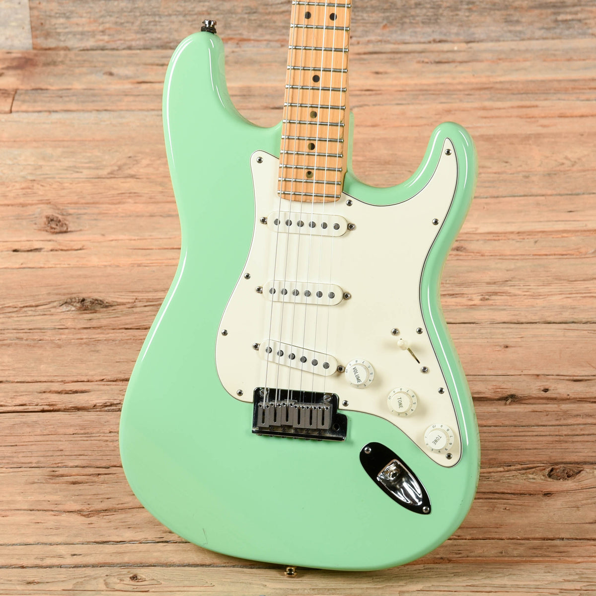 Fender American Standard Stratocaster w/ Matching Headstock Surf Green 1995 Electric Guitars / Solid Body
