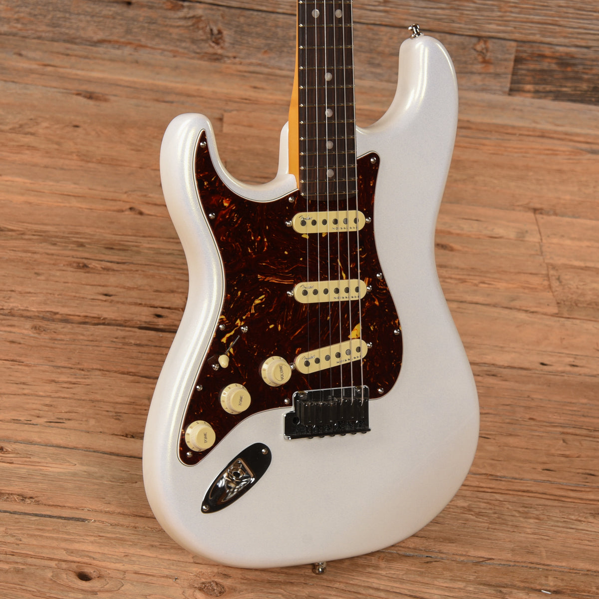 Fender American Ultra Stratocaster Arctic Pearl 2023 LEFTY Electric Guitars / Solid Body