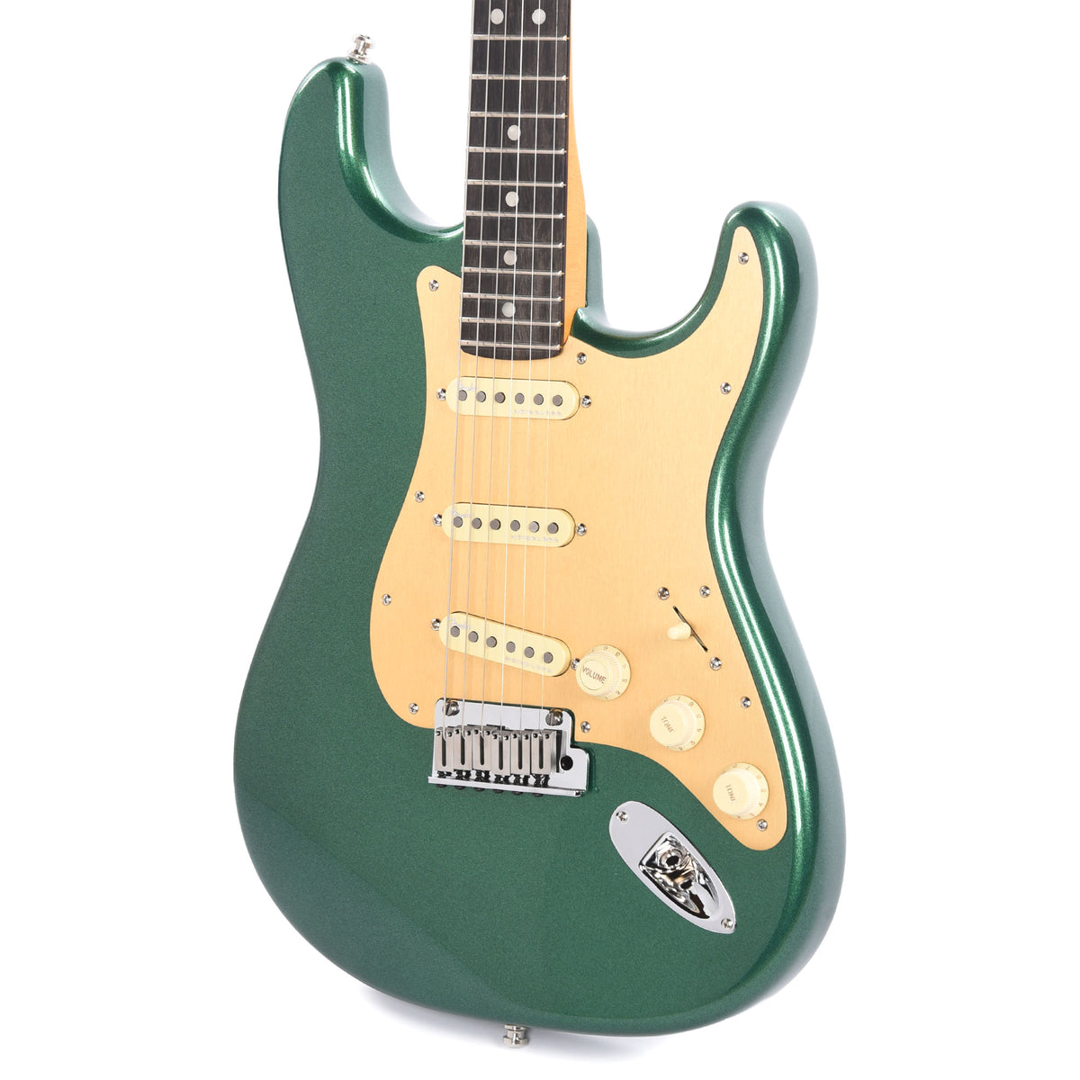 Fender American Ultra Stratocaster Mystic Pine & Anodized Gold Pickguard Electric Guitars / Solid Body