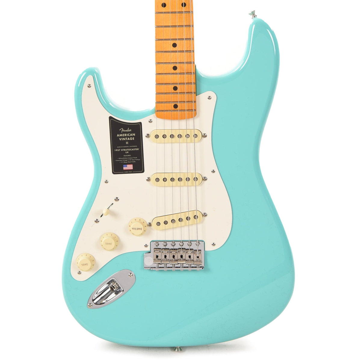Fender American Vintage II 1957 Stratocaster Sea Foam Green LEFTY Electric Guitars / Solid Body