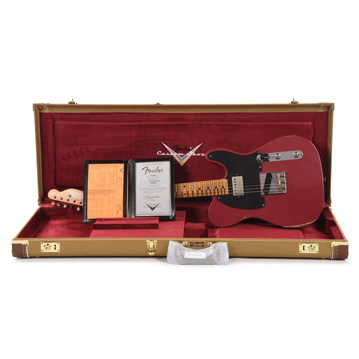 Fender Custom Shop 1952 Telecaster HS "Chicago Special" Relic Faded Cimarron Red Electric Guitars / Solid Body