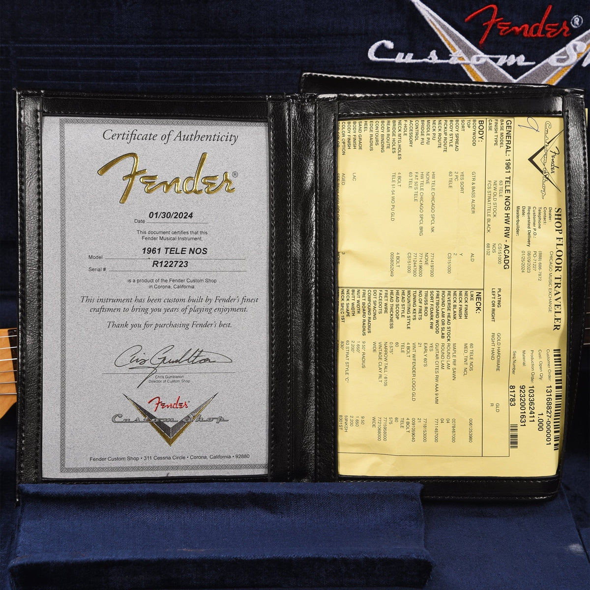 Fender Custom Shop 1961 Telecaster "Chicago Special" NOS Aged Cadillac Green w/Gold Hardware Electric Guitars / Solid Body