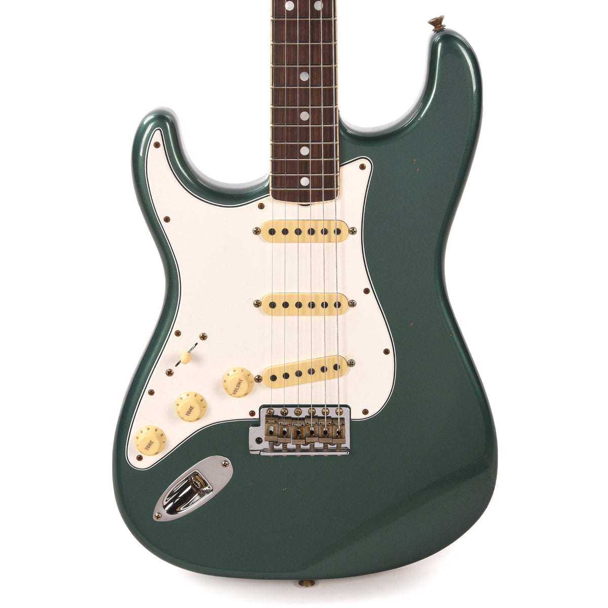 Fender Custom Shop 1965 Stratocaster "Chicago Special" Journeyman Relic RW Aged Sherwood Green Metallic LEFTY w/Roasted Bound Neck Electric Guitars / Solid Body