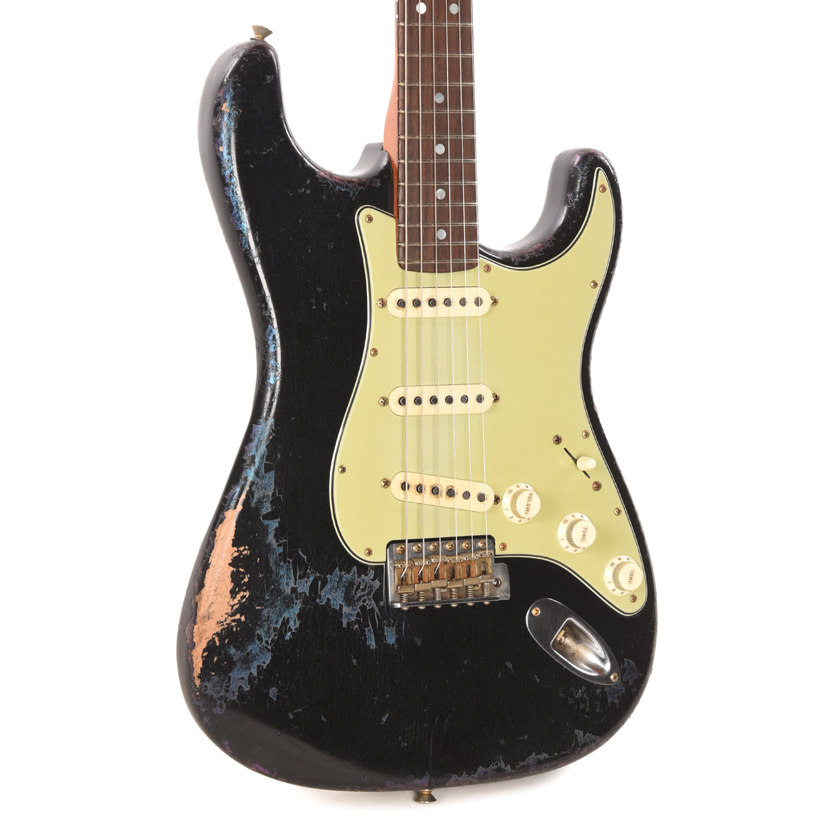 Fender Custom Shop '60s Stratocaster Black over Chameleon Heavy Relic Master Built by Dale Wilson w/Josefina Hand-Wound PIckups Electric Guitars / Solid Body