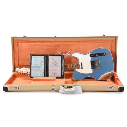 Fender Custom Shop '65 Telecaster Custom Heavy Relic Aged Lake Placid Blue Electric Guitars / Solid Body