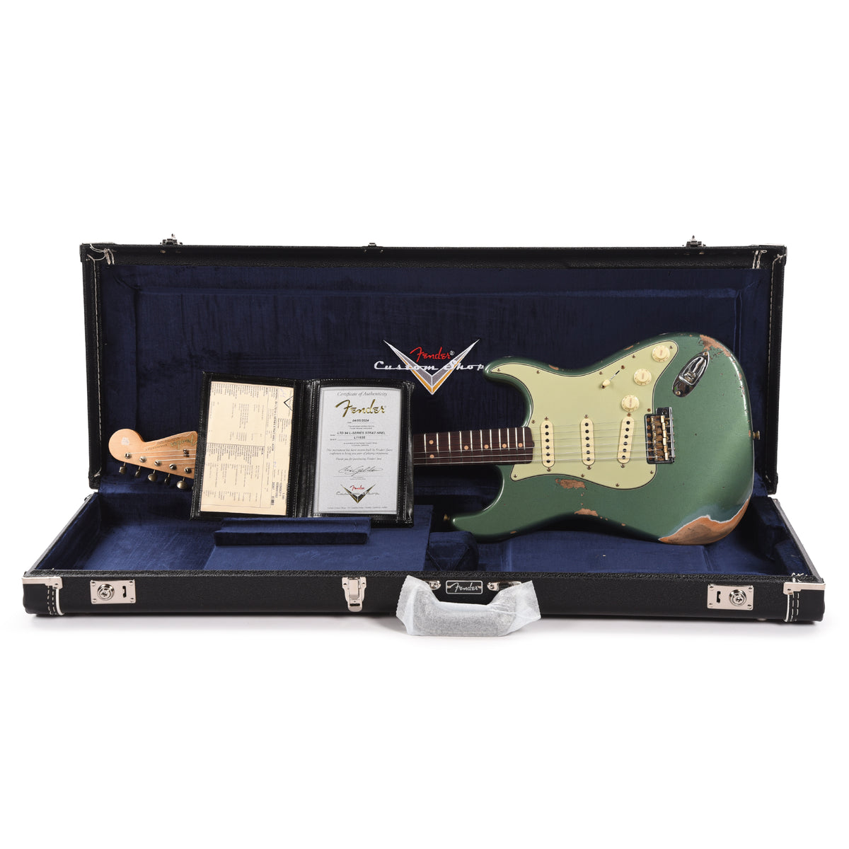 Fender Custom Shop Limited Edition 1964 L-Series Stratocaster Heavy Relic Aged Sage Green Metallic Electric Guitars / Solid Body