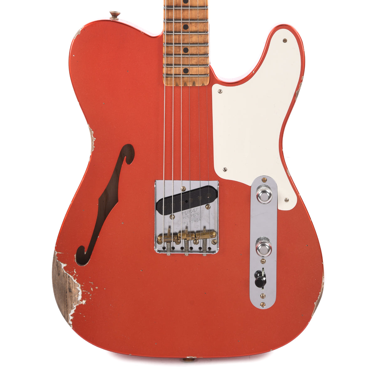 Fender Custom Shop Limited Edition Red Hot Esquire Relic Super Faded Aged Candy Apple Red Electric Guitars / Solid Body