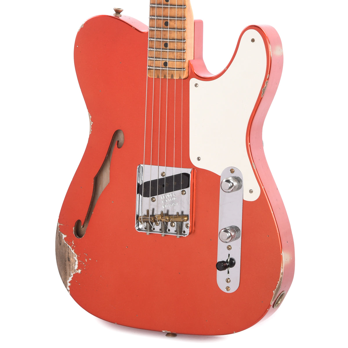 Fender Custom Shop Limited Edition Red Hot Esquire Relic Super Faded Aged Candy Apple Red Electric Guitars / Solid Body