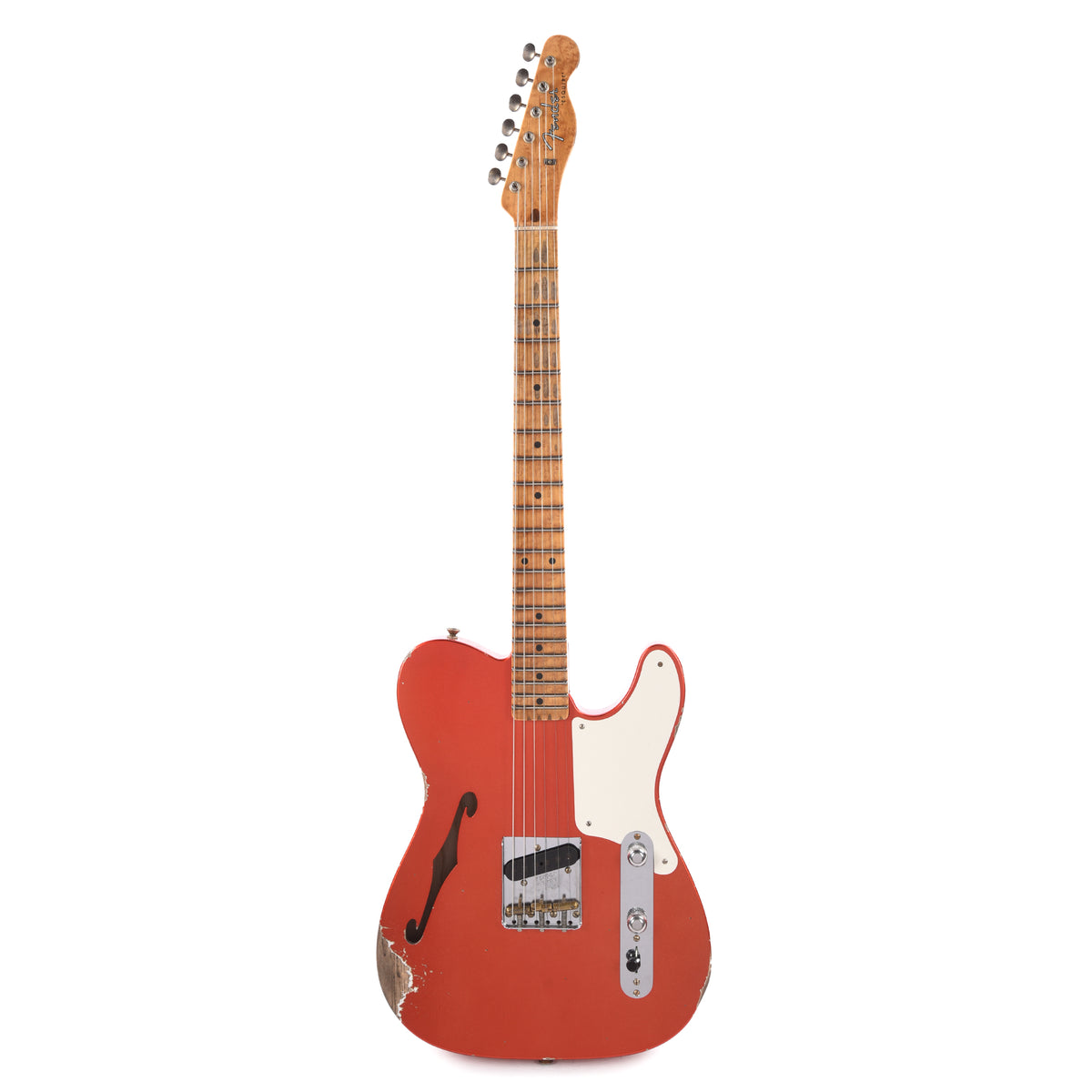 Fender Custom Shop Limited Edition Red Hot Esquire Relic Super Faded Aged Candy Apple Red Electric Guitars / Solid Body