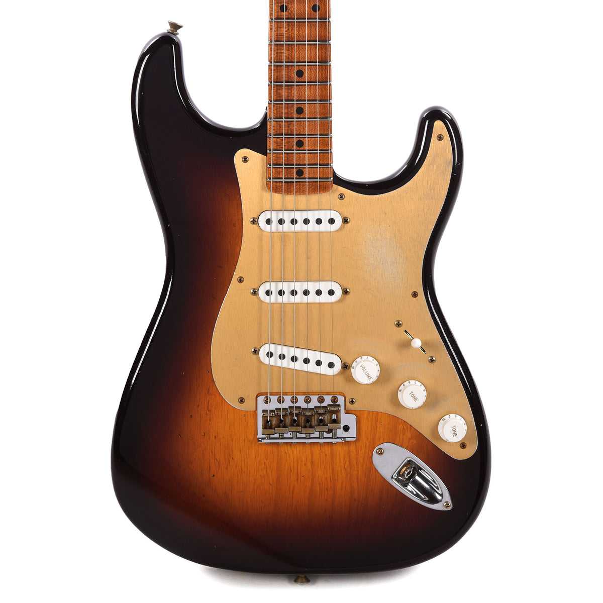 Fender Custom Shop Limited Edition Roasted '54 Stratocaster Journeyman Relic Wide-Fade Chocolate 2-Color Sunburst Electric Guitars / Solid Body